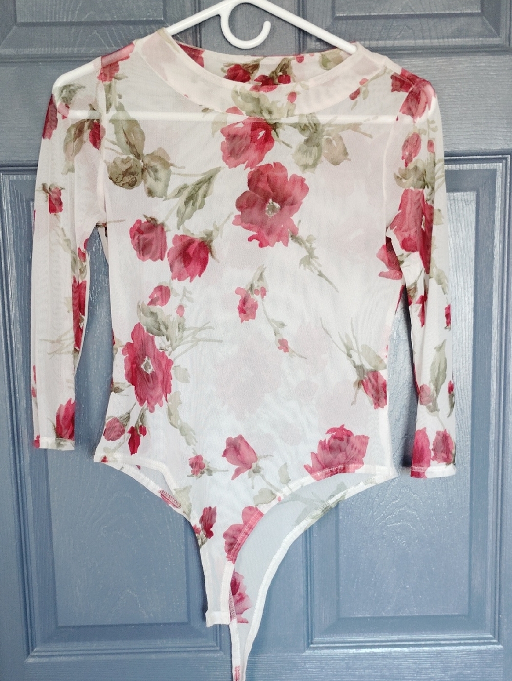 Floral One-Piece Bodysuit - With Roses
